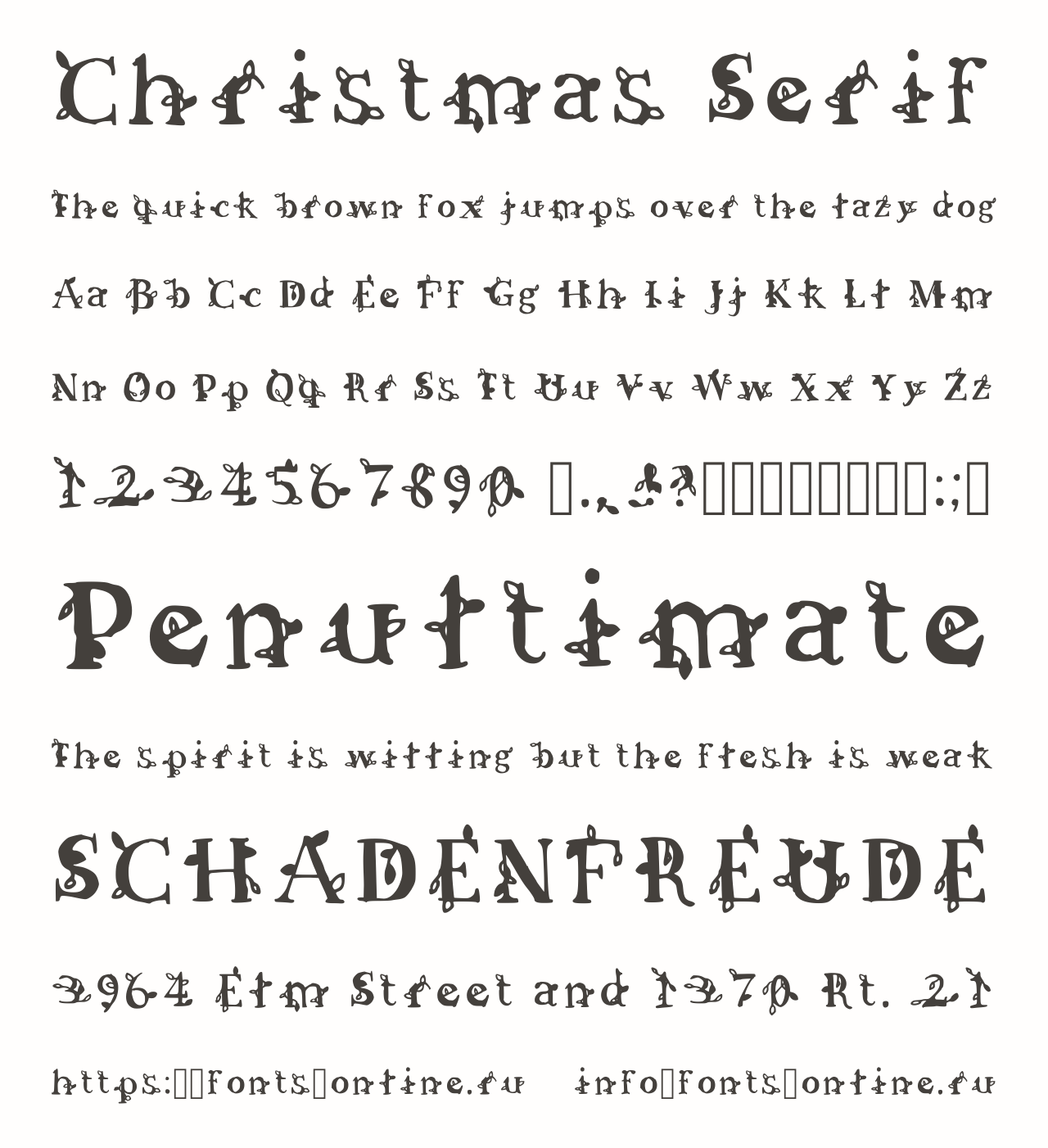 Christmas Serif Free Font Download